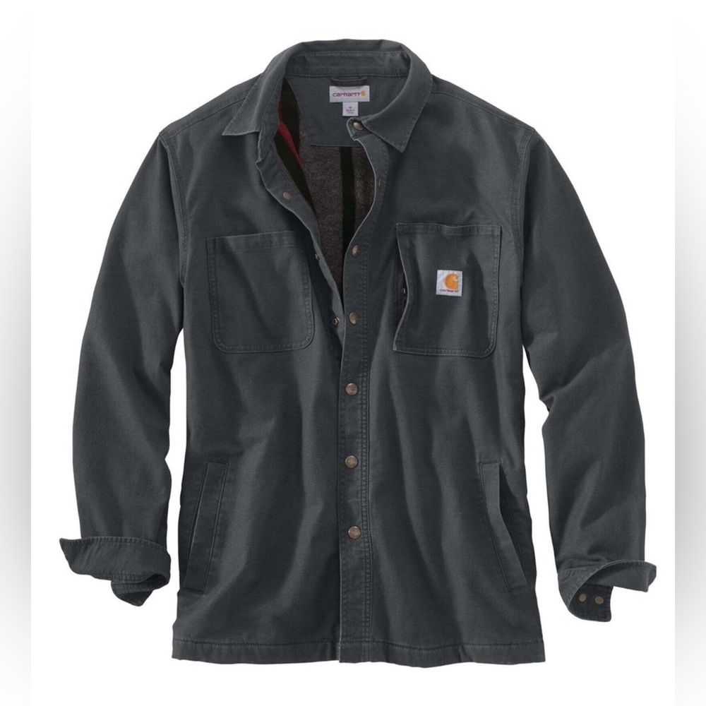 Carhartt Men's Rugged Flex Rigby Shirt Jacket 3XL Regular  Fit Fleece Lined